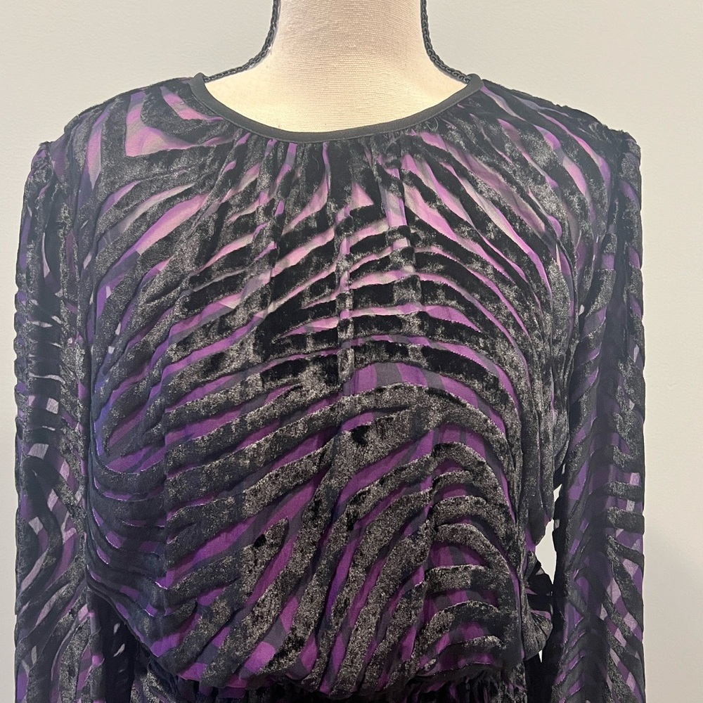 MICHAEL by Michael Kors purple, animal print cocktail dress - Picture 6 of 12